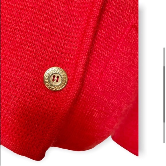 Celine women’s vintage double breasted wool sweater blazer 80’s size XL colorful - Picture 3 of 15